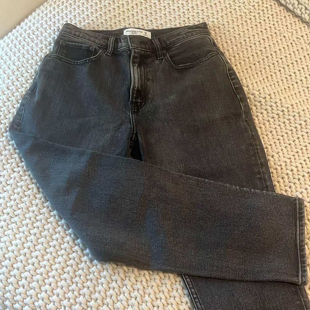 Black Mom high rise Abercombie and Fitch Jeans